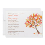 Autumn Theme Tree Flat Wedding Invitation invitations
