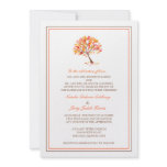Autumn Theme Tree Flat Wedding Invitation invitations