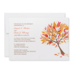 Autumn Theme Tree Flat Wedding Invitation invitations