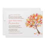 Autumn Theme Tree Flat Wedding Invitation invitations
