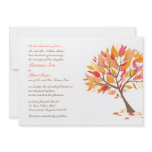 Autumn Theme Tree Flat Wedding Invitation invitations