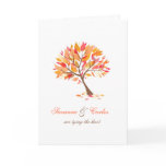 Autumn Theme Tree Folded Wedding Invitation cards