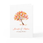 Autumn Theme Tree Folded Wedding Invitation cards