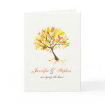 Autumn Theme Tree Folded Wedding Invitation cards