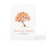 Autumn Theme Tree Folded Wedding Invitation cards