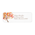 Autumn Theme Tree Return Address Labels labels