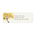 Autumn Theme Tree Return Address Labels labels