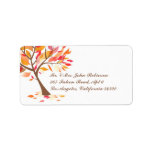 Autumn Theme Tree Shipping Labels labels