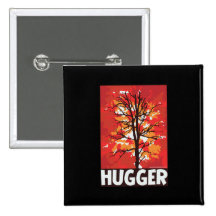 Autumn, Tree Hugger Pin