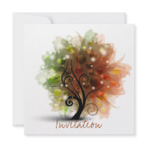 Autumn Tree Personalized Announcement