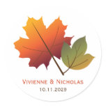 Autumn Tree Leaves Maple Custom Label Sticker