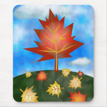 autumn-tree mouse mat