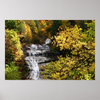 Autumn Waterfall by Bebops