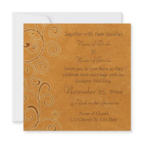 Autumn Wedding Invitation Cards