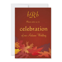 Autumn Wedding Invitations Wedding Planner Sample