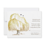 Autumn Willow Tree Wedding Response Card Personalized Announcement