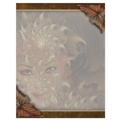 Autumn Wood Nymph Letterhead Paper by EarthMagickGifts