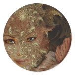 Autumn Wood Nymph Round Stickers