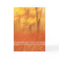 Autumnal Blur Happy Birthday Card