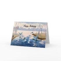 Autumns Mallards Birthday Card