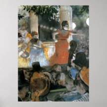 Aux Ambassadeurs. Edgar Degas Poster