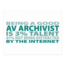AV Archivist 3% Talent Postcard