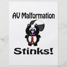 AV Malformation Stinks Skunk Awareness Design Flyers
