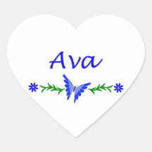 Ava (Blue Butterfly) Stickers