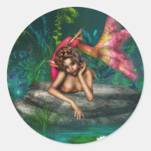 Ava the Pink Mermaid Stickers