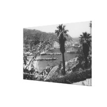 Avalon, CA Santa Catalina Island View of Harbour Stretched Canvas Print
