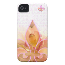 Ave Maria Fleur de Lis iPhone 4 Cases