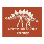 Aventure d'anniversaire de dinosaure carte postale