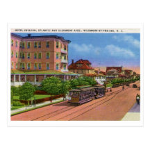 Avenue atlantique., Wildwood par le cru de la mer  Carte Postale