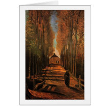 Avenue de Van Gogh des peupliers en automne (F122) Cartes