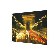 Avenue des Champs-Elysees, Arch of Triumph, Stretched Canvas Prints