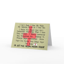 Average Nursing Student Funny Gifts Greeting Card