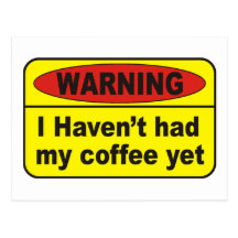 Avertissement - café cartes postales