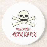 Avertissement de pirate - Arrr évalué Dessous De Verre