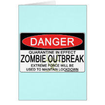 Avertissement - manifestation de zombi carte de vœux