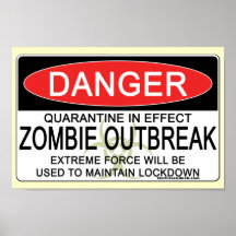 Avertissement - manifestation de zombi posters