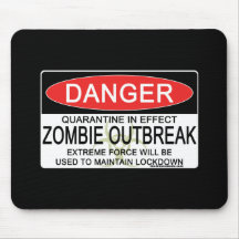 Avertissement - manifestation de zombi tapis de souris