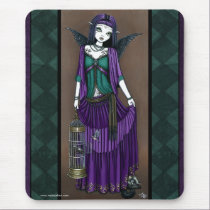 "Avery" Gothic Angel Bird Cage Mousepad mousepads