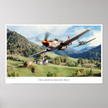 Aviation Art Poster "P-51D Mustang" プリント