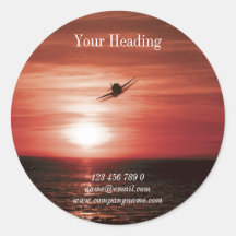Aviation flying business marketing sticker