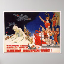 Aviation soviétique solides solubles Chelyuskin 19 Posters