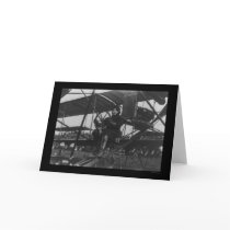 Aviatrix Blanche Scott in an Airplane 1910 Greeting Card