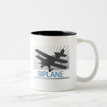 Avion de biplan tasse