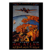 Avion vintage - cadeaux et salutations de voyage carte de vœux