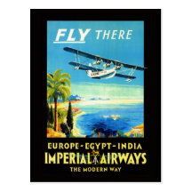 Avion vintage - cadeaux et salutations de voyage cartes postales
