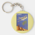Avion vintage du Caire Egypte Afrique d'affiche de Porte-clef